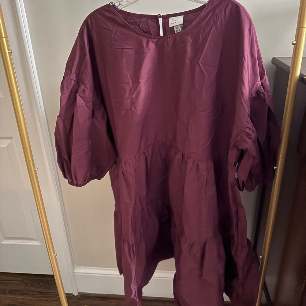 A New Day Burgundy Dress